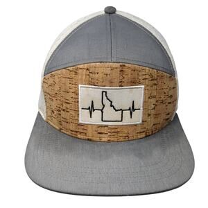 Idaho Heartbeat Snapback Trucker Hat Multicolor One Size Adjustable Embroidered